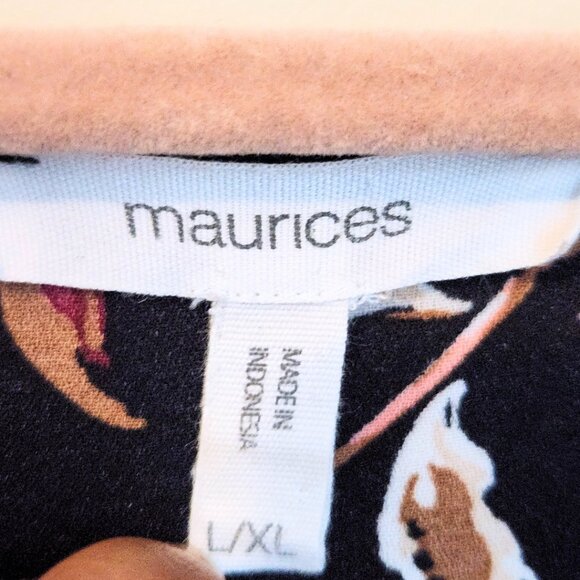 Maurices Black Floral Kimono | Whimsigoth & Boho | Size L/XL - Picture 6 of 7